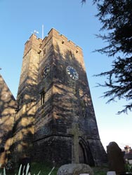 Clock tower in Llandeilo