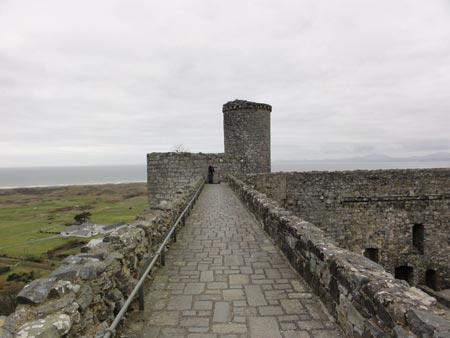 Atop the walls of Harlech Castle