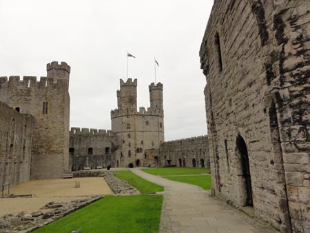 The towers of Caernarfon Castle