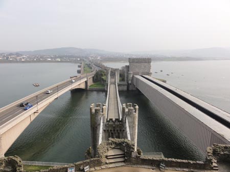 Three bridges over the River Conwy