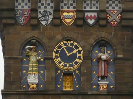 Clock tower at Cardiff Castle