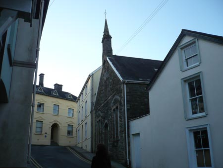 Houses on the hilly streets of Llandeilo