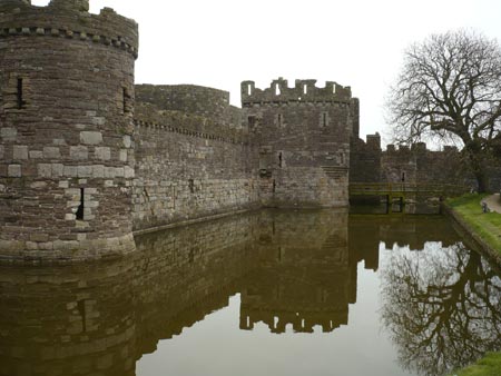 Moat at Beaumaris Castle