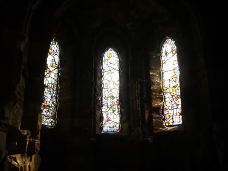Inside a restored room in Conwy Castle