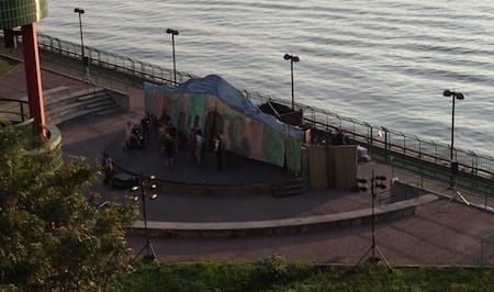 The amphitheater at Riverbank State Park, NYC