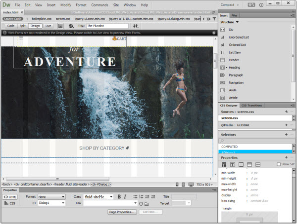 Adobe Creative Cloud for Web