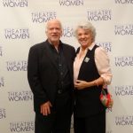 Gregory Boyd (Artistic Director of the Alley Theatre in Houston) presented The Ruth Morley Design Award to Judith Dolan. Pictured here with Tyne Daly. Photo by Carole Di Tosti
