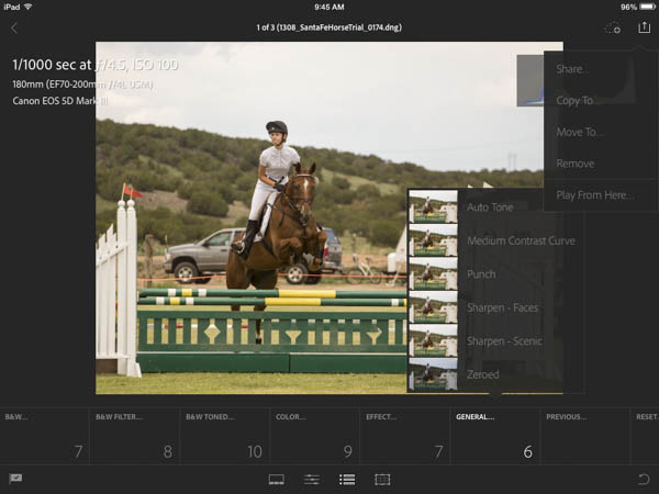 Adobe Lightroom Mobile 1 for iPad