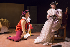 Erin Nelson (Josser) & Kelly Zekas (Cèlie) in 'The Tragedy of Dandelion.' Photo by Al Foote