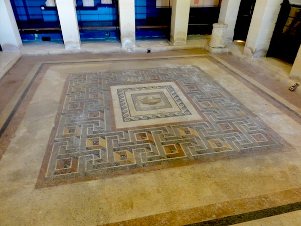 Floor mosaic at the Roman Domus in Rabat