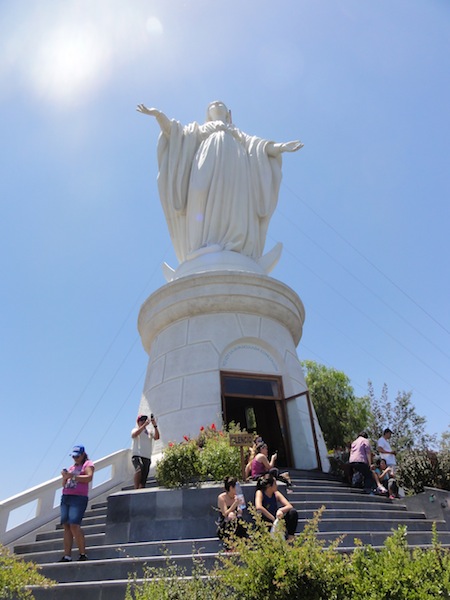 The Virgin atop Cerro San Cristobal, Santiago Chile