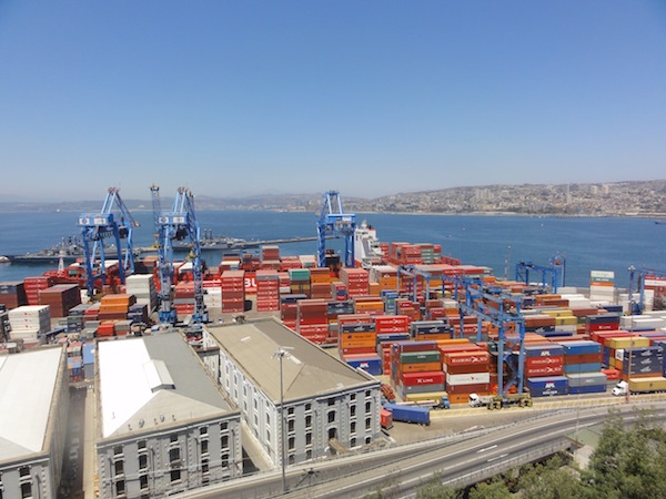 Harbor in Valparaiso Chile