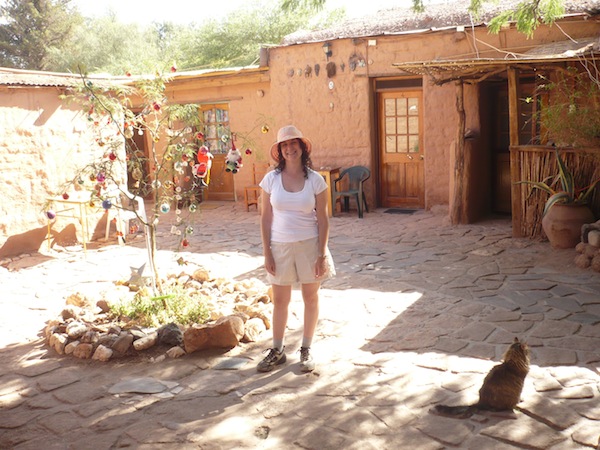 The courtyard of the Hostal Sonchek in San Pedro de Atacama