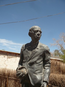 Statue of Gustavo Le Paige, the Belgian Jesuit priest who founded the Archeological Museum in 1957