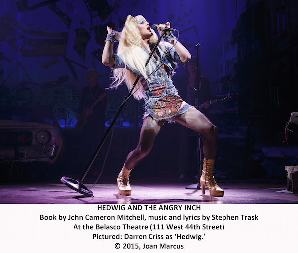 Hedwig and the Angry Inch, Belasco Theatre, Darren Criss, Rebecca Naomi Jones