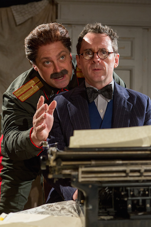 Ross DeGraw and Brian J. Carter in 'Collaborators' at Storm Theatre Company. Photo by Michael Abrams