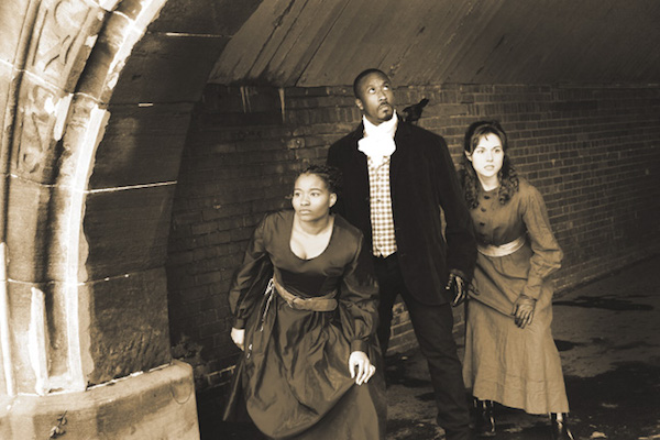 Heather Harvey, Daniel Morgan Shelley, and Marina Shay in 'Emily Dickinson: Paranormal Investigator.' Photo by Todd Brian Backus