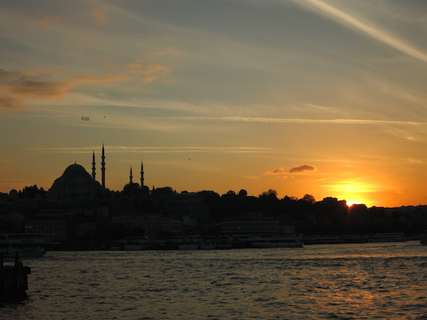 Sunset over the Golden Horn, Istanbul, Turkey