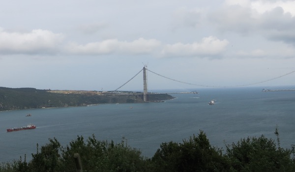 The Bosphorus opens out into the Black Sea