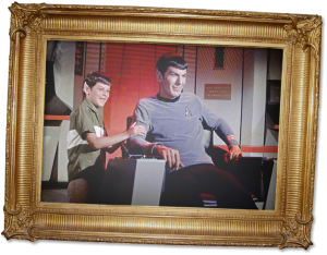 Leonard and Adam Nimoy