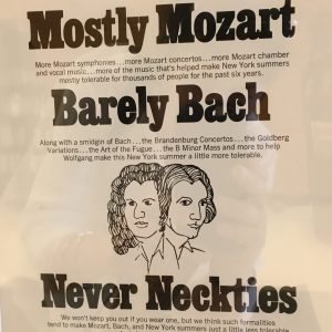 Poster ad from the library’s exhibit - Mostly Mozart