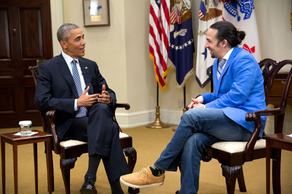 President Obama and actor Lin-Manuel Miranda