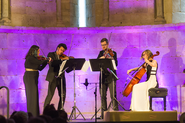 PUBLIQuartet performs 'The New Baroque' at the Met Cloisters. Photo by Paula Lobo