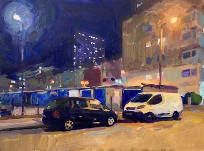 Photo of Edmund Palao's painting, Central Street, EC1V