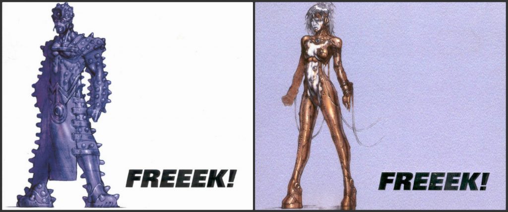 U.K. CD1 & CD2 single covers for "Freeek!"