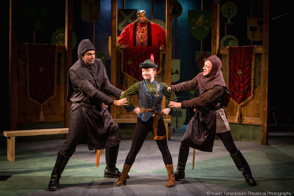 Aaron Parker Fouhey, Kevin R Free, Becky Byers, and Matthew Trumbull in 'Marian' - Photo by Isaiah Tanenbaum Theatrical Photography Flux Theatre Ensemble