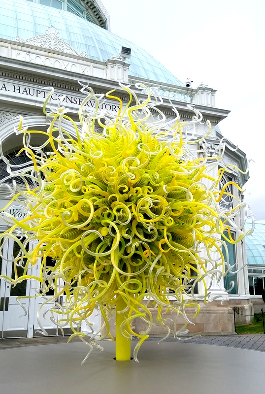 New York Botanical Garden, Dale Chihuly, Citron Sun (2017)