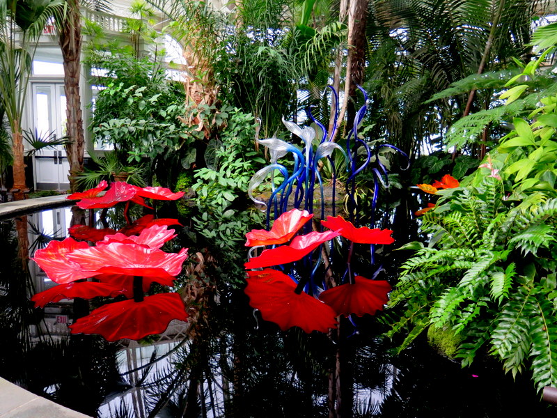 Persian Pond With Fiori (2017), Dale Chihuly, New York Botanical Garden, Chihuly