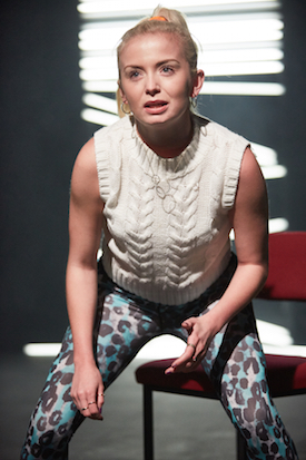 Sophie Melville in 'Iphigenia In Splott' from the Sherman Theatre, photo by Mark Douet