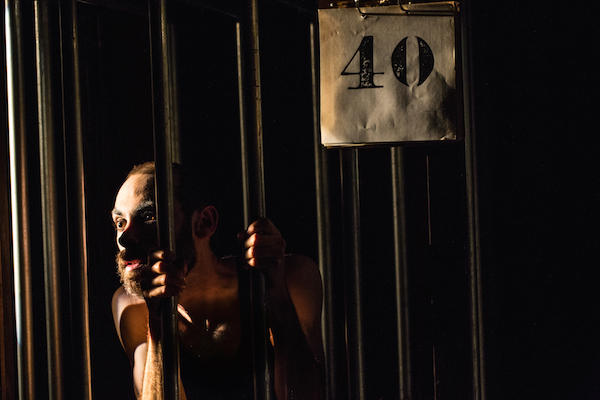 Jon Levin in 'A Hunger Artist' from Sinking Ship Productions, photo by Kelly Stuart