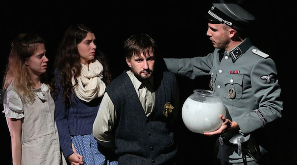 Sasha K. Gordon, Natasha Petrovic, Sam Gibbs, and Blake Lewis in 'Terezin,' photo by Carol Rosegg