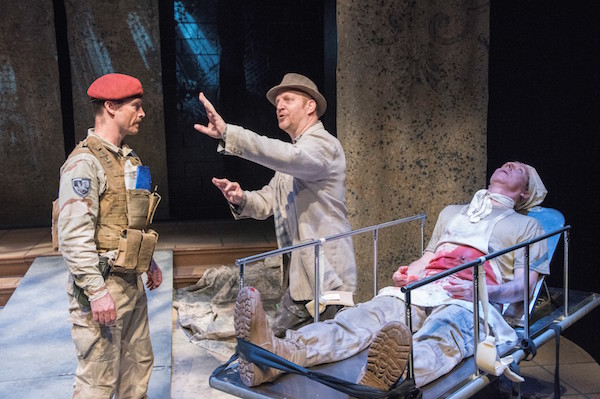 Jay Dunn (Factor), Steven Dykes (Gaukroger), Jonathan Tindle (Murgatroyd) in 'Pity in History' from the Potomac Theatre Project, photo by Stan Barouh