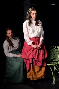 Sara Hymes as Marie and Morgan DeTogne as Julie in Beautiful Soup's 'Liliom'