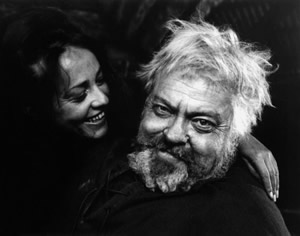 Orson Welles and Jeanne Moreau