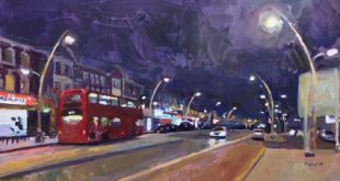 Photo of Edmund Palao's "Cranbrook Road" Painting