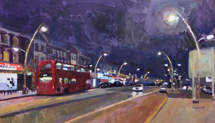 Photo of Edmund Palao's "Cranbrook Road" Painting