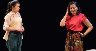 Lauren LaRocca (Gloria), Peregrine Heard (Mary) in Sheila by The Associates, photo by Russ Rowland