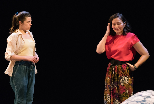 Lauren LaRocca (Gloria), Peregrine Heard (Mary) in Sheila by The Associates, photo by Russ Rowland