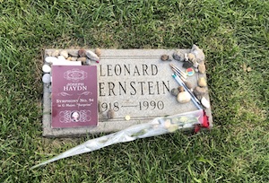 Leonard Bernstein gravesite at Green-Wood Cemetery (Jon Sobel, Critical Lens Media)