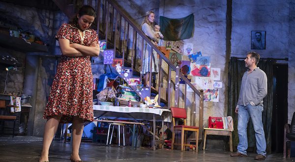The Ferryman by Jez Butterworth, directed by Sam Mendes Now Playing at the Bernard B. Jacobs Theatre on Broadway Pictured (L-R): Laura Donnelly (Caitlin Carney), Genevieve O’Reilly (Mary Carney), Sean Frank Coffey (Bobby Carney), and Paddy Considine (Quinn Carney) Credit: © 2018 Joan Marcus