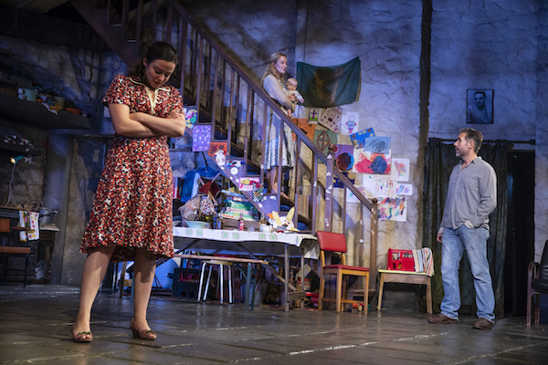 The Ferryman by Jez Butterworth, directed by Sam Mendes Now Playing at the Bernard B. Jacobs Theatre on Broadway Pictured (L-R): Laura Donnelly (Caitlin Carney), Genevieve O’Reilly (Mary Carney), Sean Frank Coffey (Bobby Carney), and Paddy Considine (Quinn Carney) Credit: © 2018 Joan Marcus