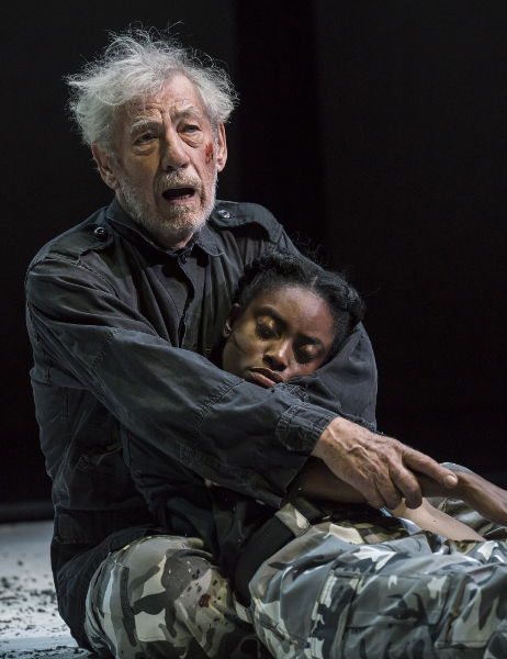 Photo of Ian McKellen and Anita Joy Uwajeh in 'King Lear'