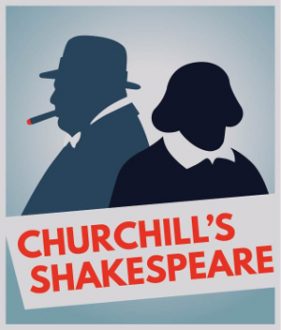 Image of the Churchill's Shakespeare exhibit logo