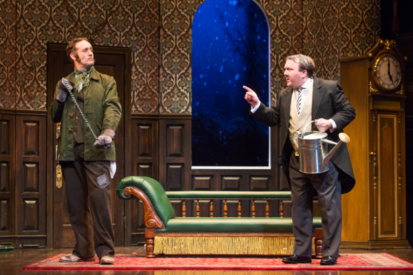 Photo of actors Ned Noyes and Scott Cote in 'The Play That Goes Wrong'