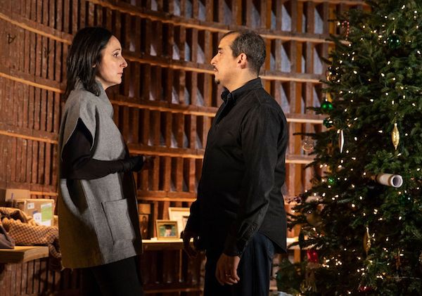 Heather Raffo, Nabil Elouahabi in 'Noura' at Playwrights Horizons (Joan Marcus)