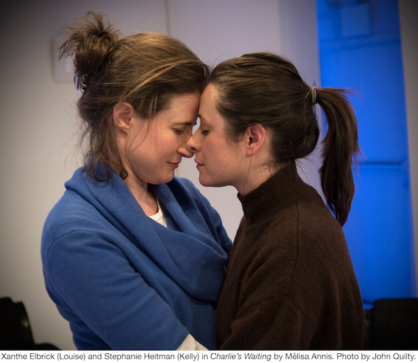 Xanthe Elbrick (Louise), Stephanie Hetiman (Kelly) in 'Charlie's Waiting' by Mêlisa Annis (photo: John Quilty)